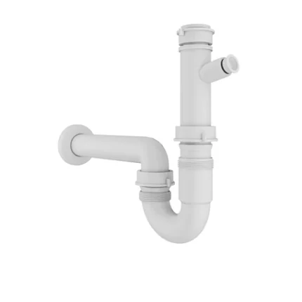 Kale Lavabo Sifonu Çamaşır Makinası Çıkışlı Plastik Beyaz - 410200603577 - Basmalı Sifon , Gider (Pop-Up)