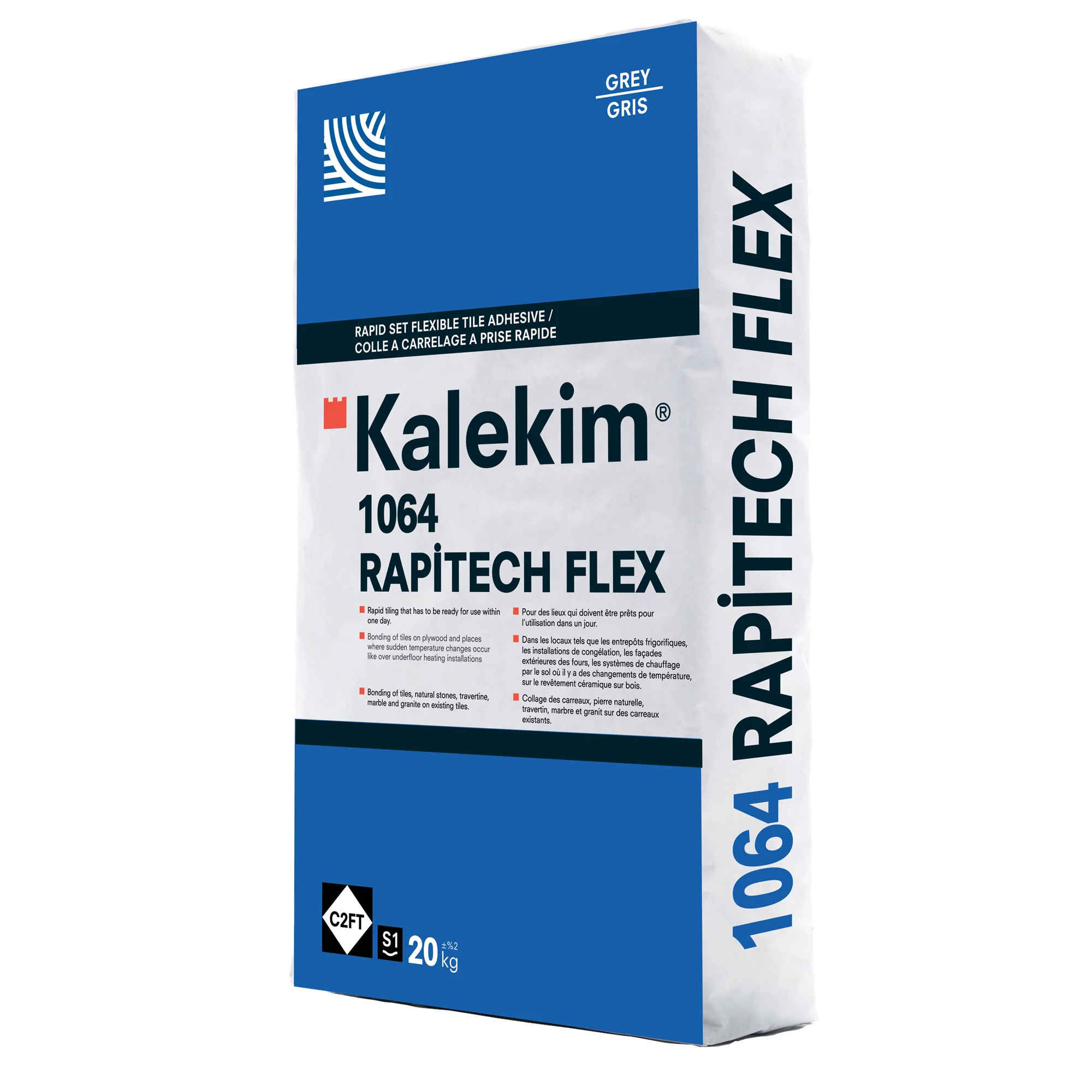 Kalekim 1064 Rapitech Flex Hızlı Priz Alan Esnek Yapırtırma Harcı, Gri C2FT S1 20 kg Kalekim 1064 Rapitech Flex Hızlı Priz Alan Esnek Yapırtırma Harcı, Gri C2FT S1 20 kg - 607000254 - Seramik Yapıştırıcı, Yapı Kimyasalları