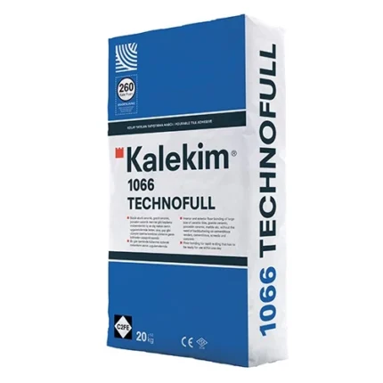 Kalekim 1066 Technofull Kolay Yayılan Yapıştırma Harcı, Gri C2FE 20 kg - 608000255 - Seramik Yapıştırıcı, Yapı Kimyasalları