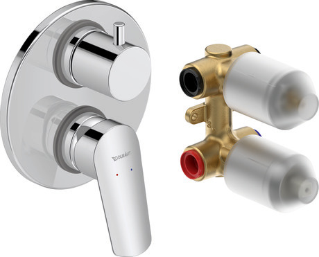 N15210008010 Duravit No.1 Ankastre Banyo Bataryası Ve İç Set Parlak Krom - Görsel 1