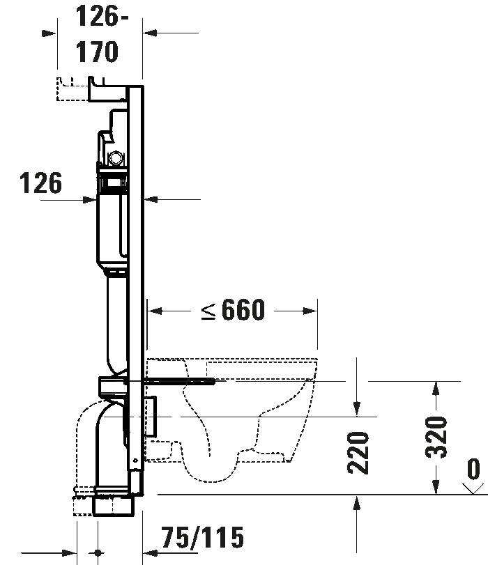 Duravit Durasystem Gömme Rezervuar, Alçıpan 12 cm - WD1029000000 - Asma Klozet İçin Gömme Rezervuar - 2