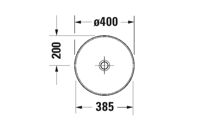 Duravit Sivida Durocast Çanak Lavabo 40 cm Beyaz - 2660003200 - Çanak Lavabo, Tezgah Üstü Lavabo - 1
