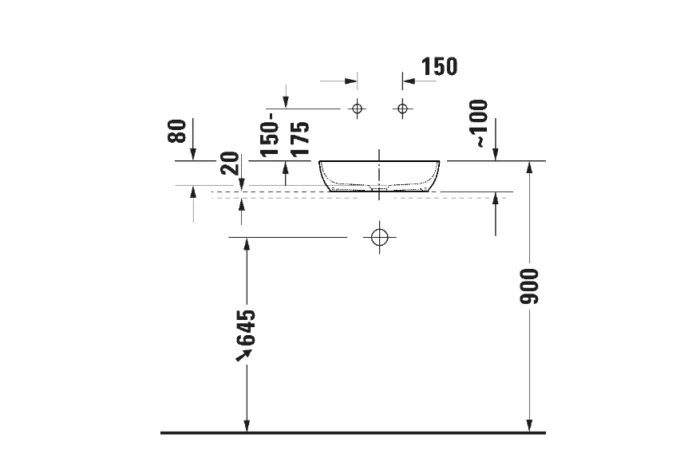 Duravit Sivida Durocast Çanak Lavabo 40 cm Beyaz - 2660003200 - Çanak Lavabo, Tezgah Üstü Lavabo - 2