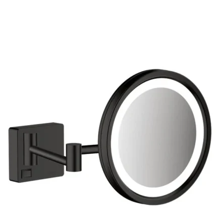 Hansgrohe AddStoris Led Işıklı Mat Siyah Makyaj Aynası - 41790670 - Aynalar ve Ayna Setleri