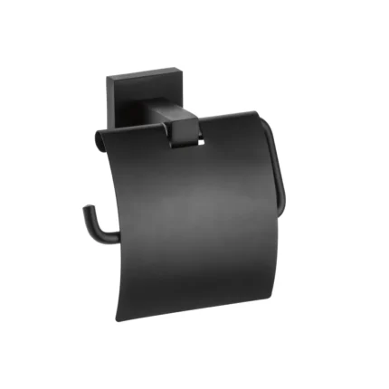 Orka Flora Kapaklı Tuvalet Kağıtlık, Siyah - FL-70109-B - Tuvalet Kağıtlık