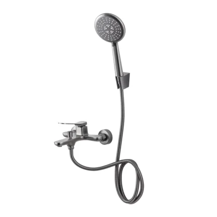 Orka Moderna El Duşu Setli Banyo Bataryası, Fırça Gri (PVD) - MDR-73101-GR - Banyo Bataryası