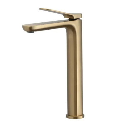 Orka Moderna Yüksek Lavabo Armatürü Fırça Altın Mdr73107 - MDR73107 - Yüksek Lavabo Bataryası