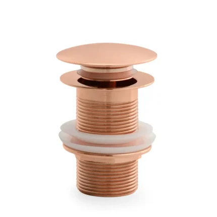 Orka Pirinç Bas-Aç Üst Sifon (Taşmasız), Rose Gold (PVD) - TP-352-R - Basmalı Sifon , Gider (Pop-Up)