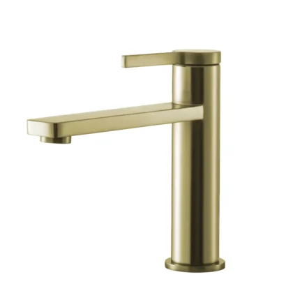 Orka Quattro Lavabo Bataryası, Fırça Altın (PVD) - QA-9132-BG - Lavabo Bataryası