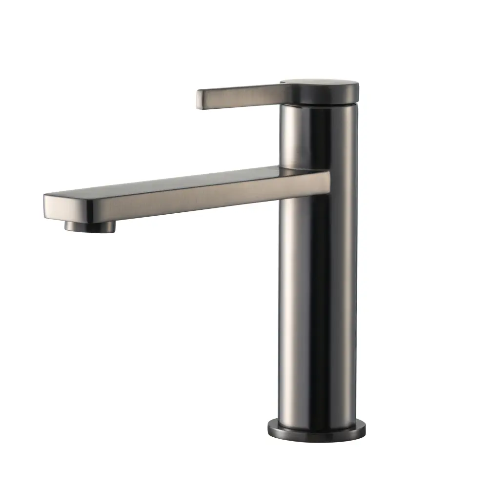 Orka Quattro Lavabo Bataryası, Fırça Gri (PVD) Orka Quattro Lavabo Bataryası, Fırça Gri (PVD) - QA-9132-GR - Lavabo Bataryası