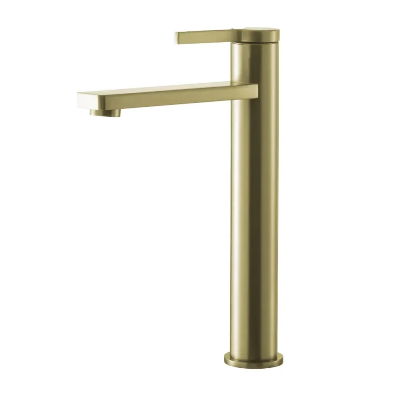Orka Quattro Yüksek Lavabo Bataryası, Fırça Altın (PVD) - QA-9133-BG - Yüksek Lavabo Bataryası