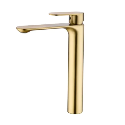 Orka Sharp Yüksek Lavabo Bataryası, Fırça Altın (PVD) - SH-8303-BG - Yüksek Lavabo Bataryası