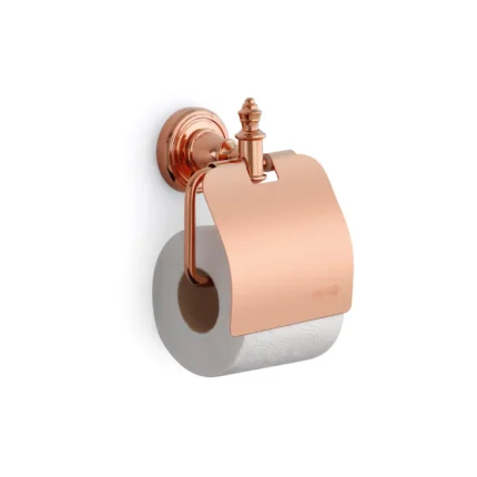 Orka Topkapı Kapaklı Tuvalet Kağıtlık, Rose Gold (PVD) - TP-44409-R - Tuvalet Kağıtlık