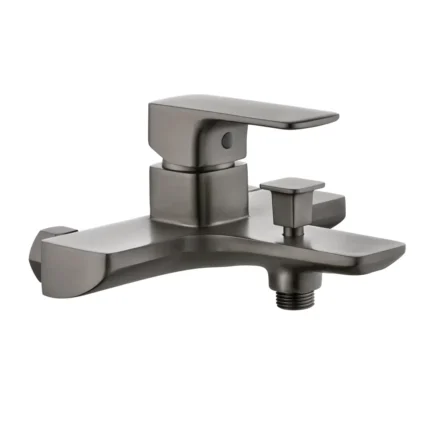 Orka Zeugma Banyo Bataryası, Fırça Gri (PVD) - ZGM-4570-GR - Banyo Bataryası