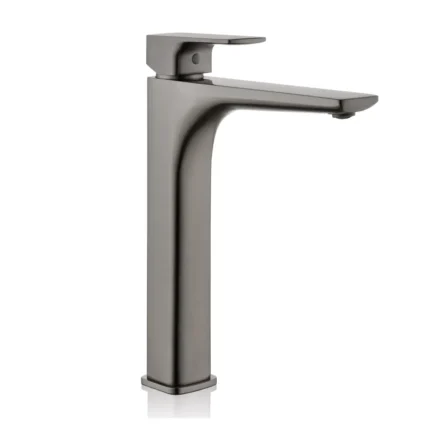 Orka Zeugma Yüksek Lavabo Bataryası, Fırça Gri (PVD) - ZGM-2570-GR - Yüksek Lavabo Bataryası