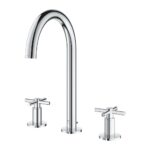 Grohe Atrio 3 Delikli Ankastre Lavabo Bataryası (4 Çubuklu Volan) L-Boy - Görsel 2