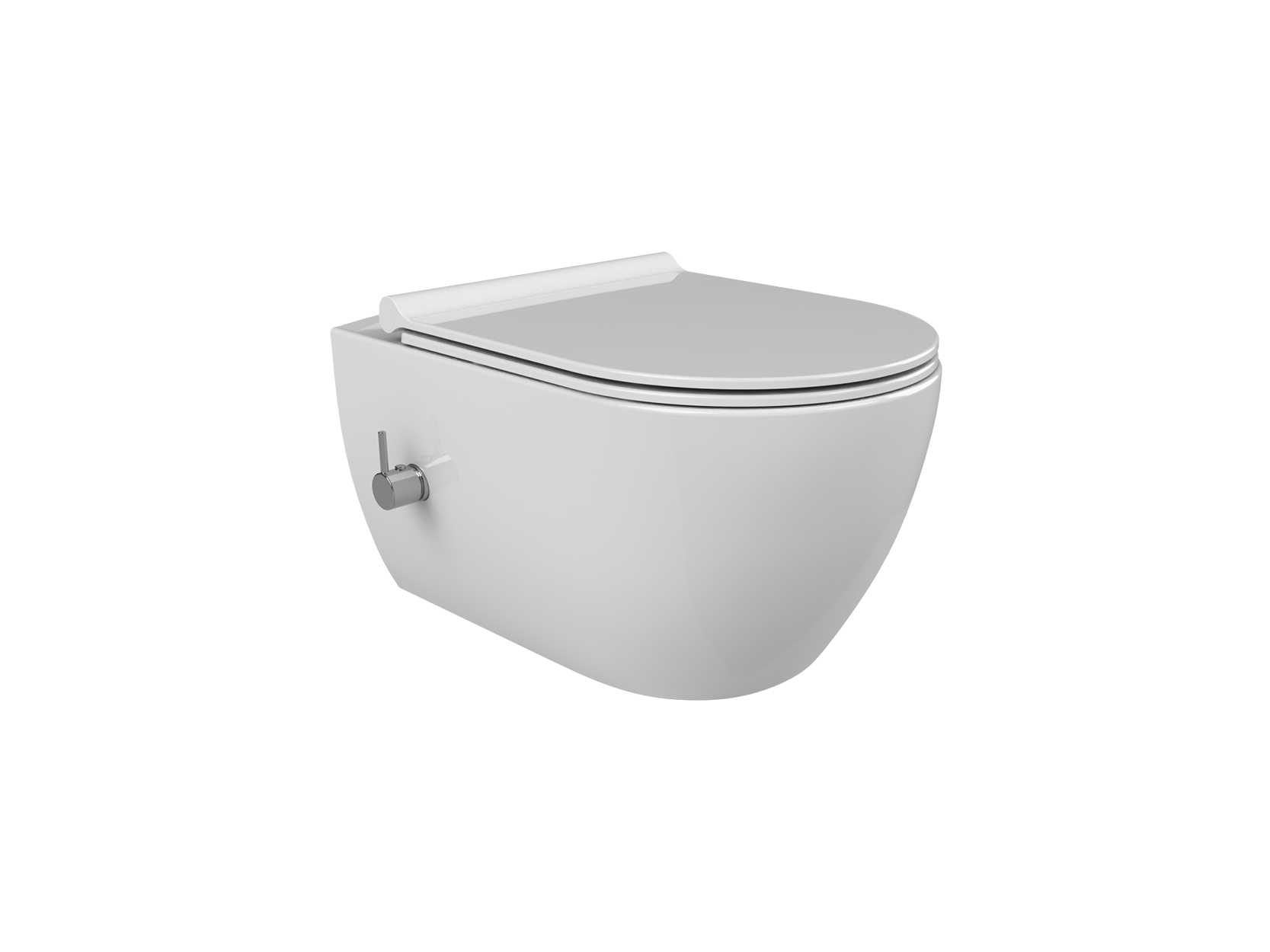 Cerastyle City Rimless Entegre Ara Musluklu Asma Klozet- Cerastyle City Rimless Entegre Ara Musluklu Asma Klozet (HEM SICAK / HEM SOĞUK SU BAĞLANTILI) + Bella Slim Yavaş Kapanan Bas-Çıkar Klozet Kapağı Duroplast (UF) - Görsel 1