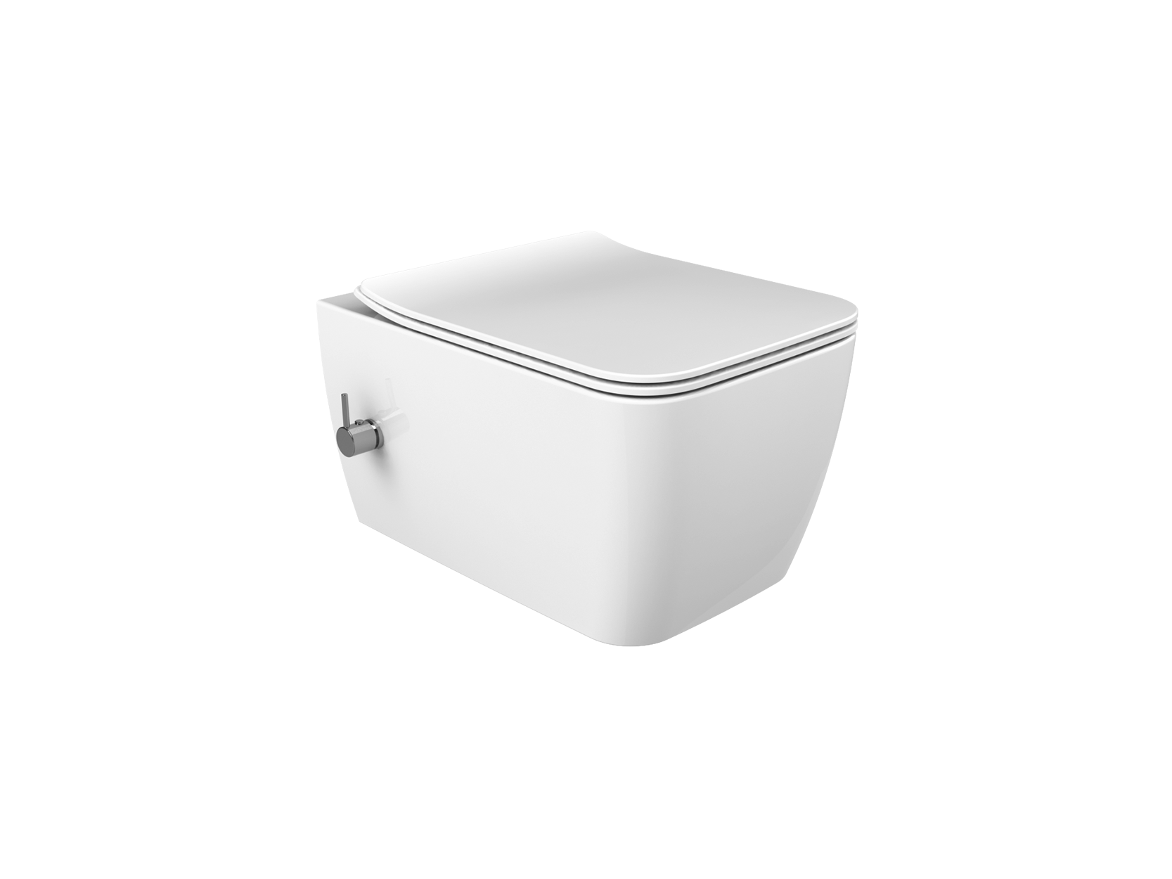 Cerastyle Hera Rimless Entegre Ara Musluklu Asma Klozet Cerastyle Hera Rimless Entegre Ara Musluklu Asma Klozet (HEM SICAK / HEM SOĞUK SU BAĞLANTILI) + İbiza Yavaş Kapanan Bas-Çıkar Klozet Kapağı / Duroplast (UF) - Görsel 1