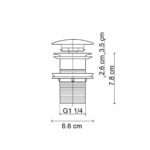 Fontana DR-09MS Mat Siyah Sifon Üst Takımı (Tahliye Deliksiz) - Görsel 2