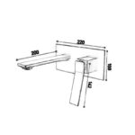 Fontana FJ-A3002 Fırçalanmış Altın Ankastre Lavabo Bataryası - Görsel 2