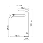 Fontana FJ-SS2022 Mat Altın Yüksek Lavabo Bataryası - Görsel 2