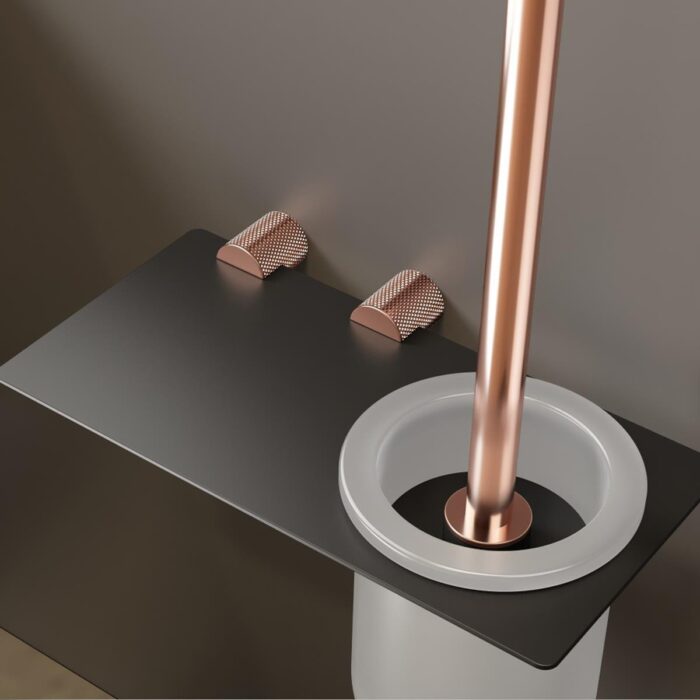 Fontana FY-90304 Mat Rose & Siyah Tuvalet Fırçası - Görsel 2