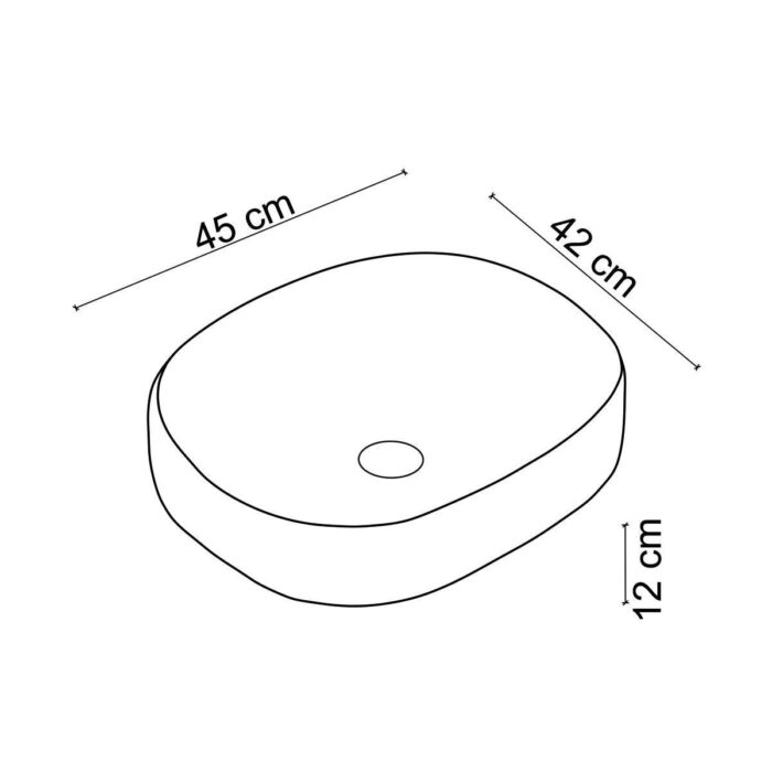 Lena EY-4711 Tezgah Üstü Lavabo Parlak Beyaz - Görsel 2