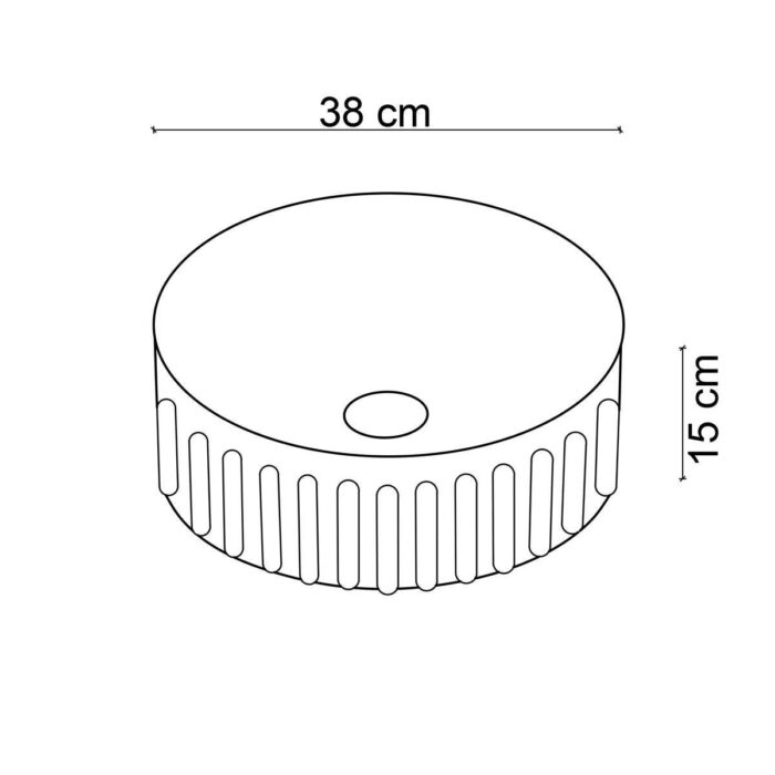 Lena EY-4715MK Mat Krem Tezgah Üstü Lavabo - Görsel 2