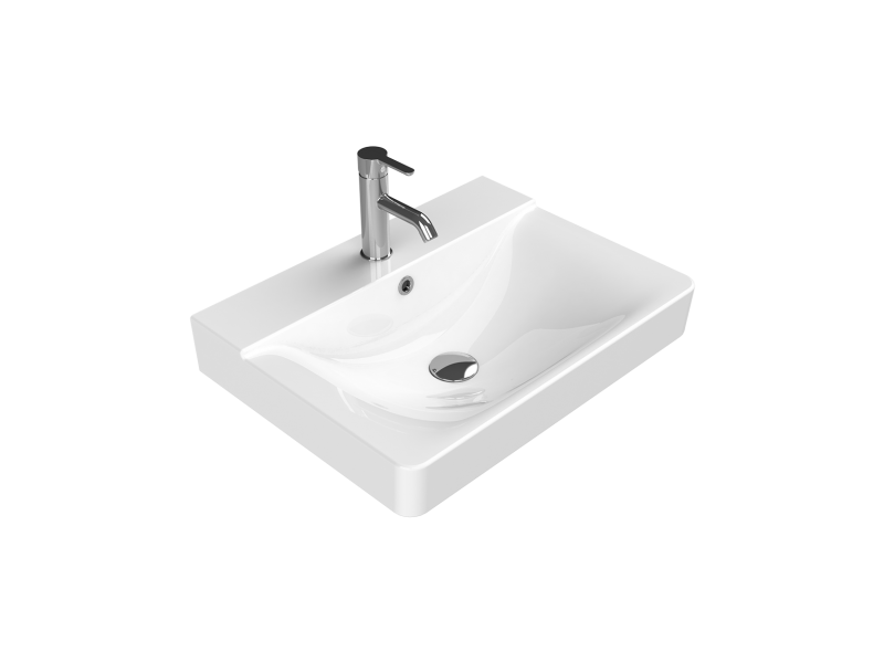 Turkuaz Yeni Mona Etajerli Lavabo 60x45 cm Turkuaz Yeni Mona Etajerli Lavabo 60x45 cm - Görsel 1