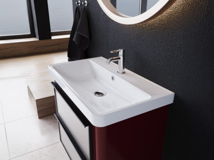 Cerastyle Luna Etajerli Lavabo 80x46 cm - VB084U12U003Y01102 - Dolap Uyumlu Lavabolar, Etajerli Lavabo - 1