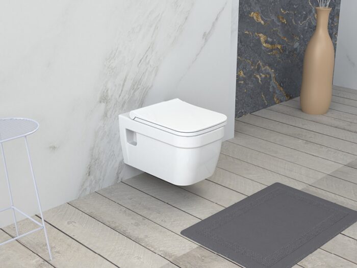 Cerastyle Noura Rimless Asma Klozet + Noura Slim Yavaş Kapanan Çek-Çıkar Klozet Kapağı (PP) - SET004083-1 - Asma Klozet - 1