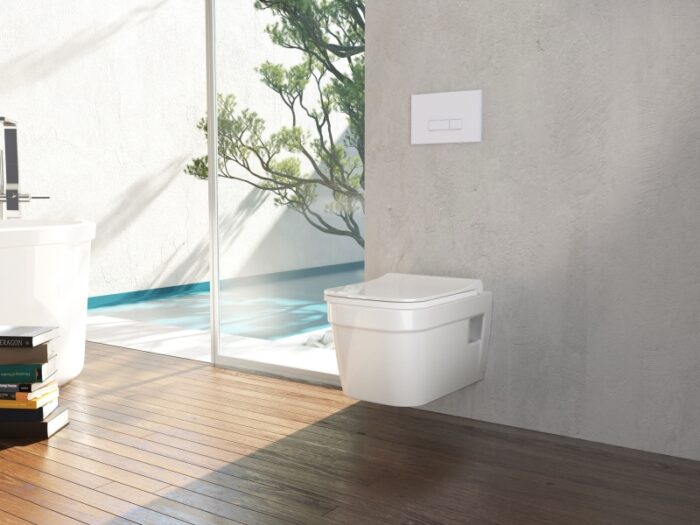 Cerastyle Noura Rimless Asma Klozet + Noura Slim Yavaş Kapanan Çek-Çıkar Klozet Kapağı (PP) - SET004083-1 - Asma Klozet - 2