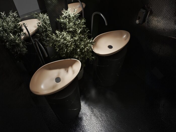 Cerastyle Olive Tezgah Üstü Lavabo 61x35 cm - OC051H51W003Y01102 - Çanak Lavabo, Tezgah Üstü Lavabo - 1