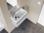 Cerastyle Sharp Etajerli Lavabo 50x25 cm (Soldan Batarya Delikli) - WB012F22L003Y01102 - Mini Lavabo, Asma Lavabo, Etajerli Lavabo - 1