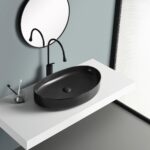 Lena EY-4714MS Tezgah Üstü Lavabo Mat Siyah - Görsel 3