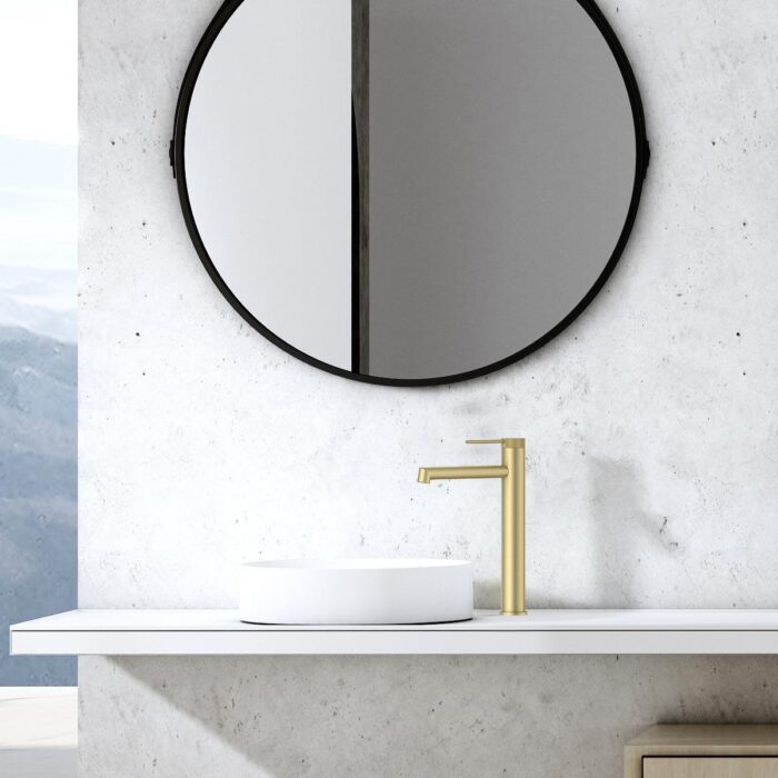 Fontana FJ-1022 Yüksek Lavabo Bataryası Fırçalanmış Altın - FJ-1022 - Yüksek Lavabo Bataryası - 1