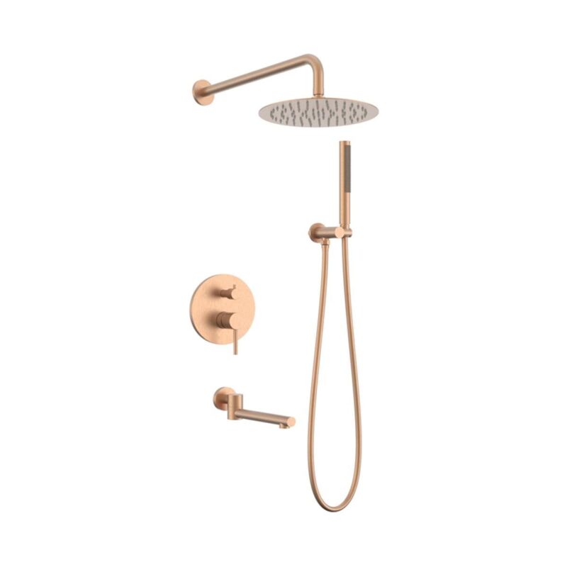 Fontana FJ-4153F Fırçalanmış Rose Ankastre Duş Seti - FJ-4153F - Ankastre Duş Setleri