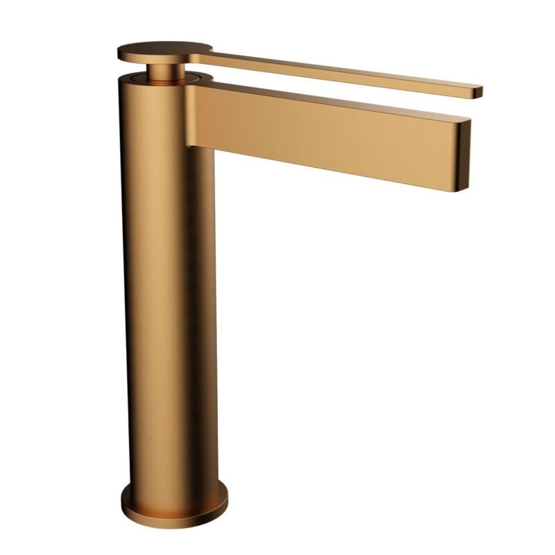 Fontana FJ-6023F Mat Fırçalanmış Rose Yüksek Lavabo Bataryası - FJ-6023F - Yüksek Lavabo Bataryası