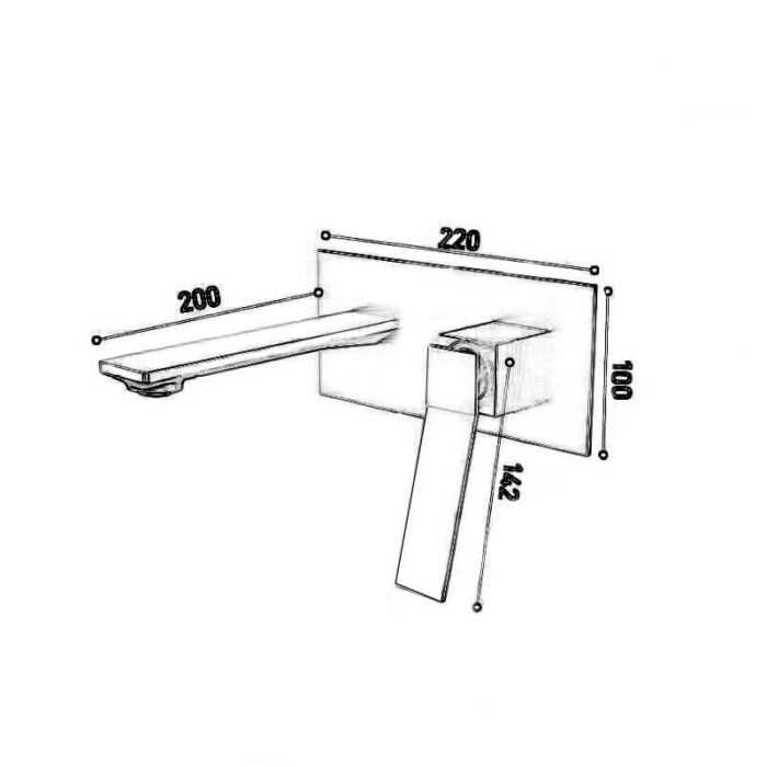 Fontana FJ-A3002 Fırçalanmış Altın Ankastre Lavabo Bataryası - FJ-A3002 - Ankastre Lavabo Bataryası - 1