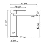Fontana FJ-SS1015 Mat Siyah Lavabo Bataryası - FJ-SS1015 - Lavabo Bataryası - 1