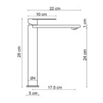 Fontana FJ-SS1022 Mat Altın Yüksek Lavabo Bataryası - FJ-SS1022 - Yüksek Lavabo Bataryası - 1