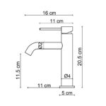 Fontana FJ-SS2011 Mat Krom Lavabo Bataryası - FJ-SS2011 - Lavabo Bataryası - 1