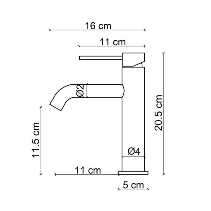 Fontana FJ-SS2015 Mat Siyah Lavabo Bataryası - FJ-SS2015 - Lavabo Bataryası - 1