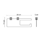 Fontana FY-90103 Mat Krom & Siyah Tuvalet Kağıtlığı - FY-90103 - Tuvalet Kağıtlık - 1