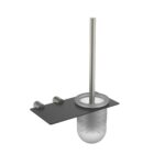 Fontana FY-90104 Mat Krom & Siyah Tuvalet Fırçası - FY-90104 - Klozet Temizleme Fırçası