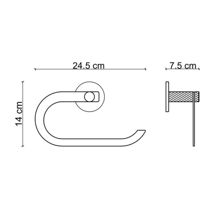Fontana FY-90105 Mat Krom & Siyah Havluluk - FY-90105 - Havluluk - 1