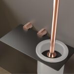 Fontana FY-90304 Mat Rose & Siyah Tuvalet Fırçası - FY-90304 - Klozet Temizleme Fırçası - 1