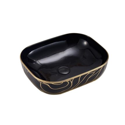 Lena EH-2031AS2 Tezgah Üstü Lavabo Parlak Altın & Siyah - EH-2031AS2 - Çanak Lavabo, Tezgah Üstü Lavabo