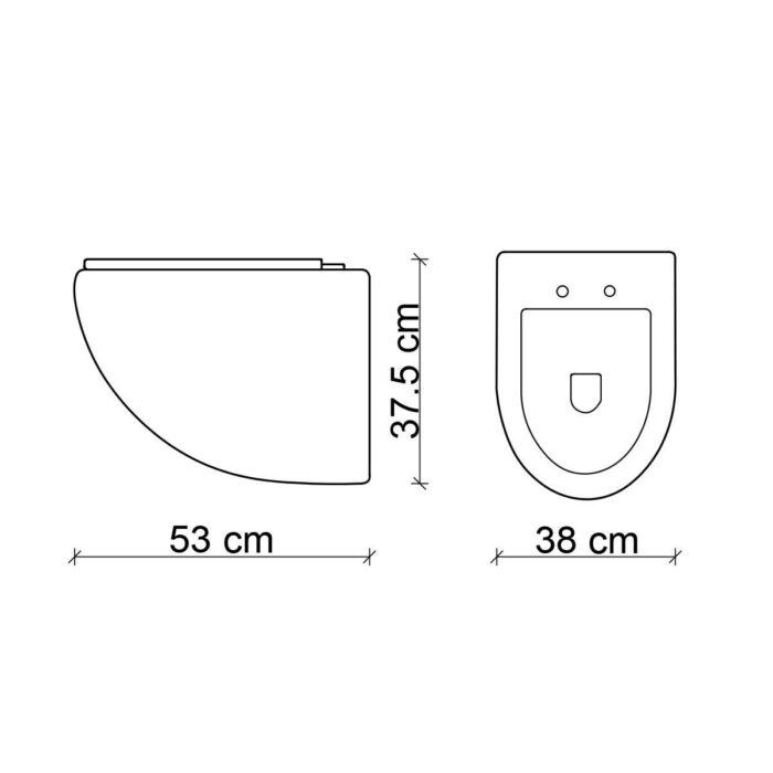 Lena ET-H203AS1 Asma Klozet Parlak Altın & Siyah - ET-H203AS1 - Asma Klozet - 1