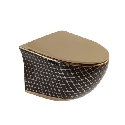 Lena ET-H203AS1 Asma Klozet Parlak Altın & Siyah - ET-H203AS1 - Asma Klozet